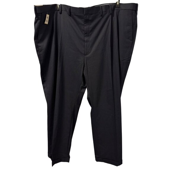 J.M. Haggar Big/Tall Pleated  Fit Dress Pants Dark Navy Hidden Expandable Waistb - Picture 11 of 11